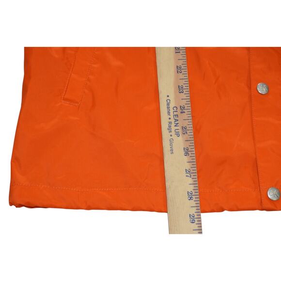 Vintage 90s Calvin Klein Jeans CK Logo Coach Jacket Orange Windbreaker Size L - Picture 14 of 14